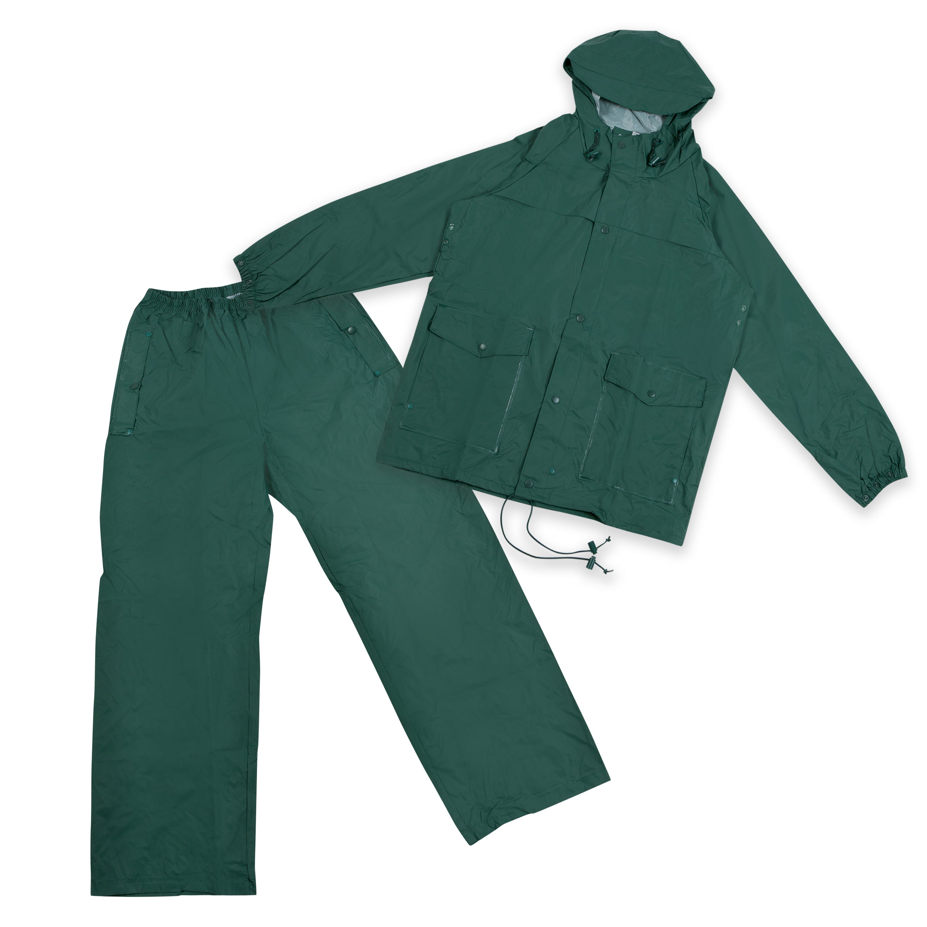 Pvc-Nylon Deluxe Rainsuit - Forest Green - S