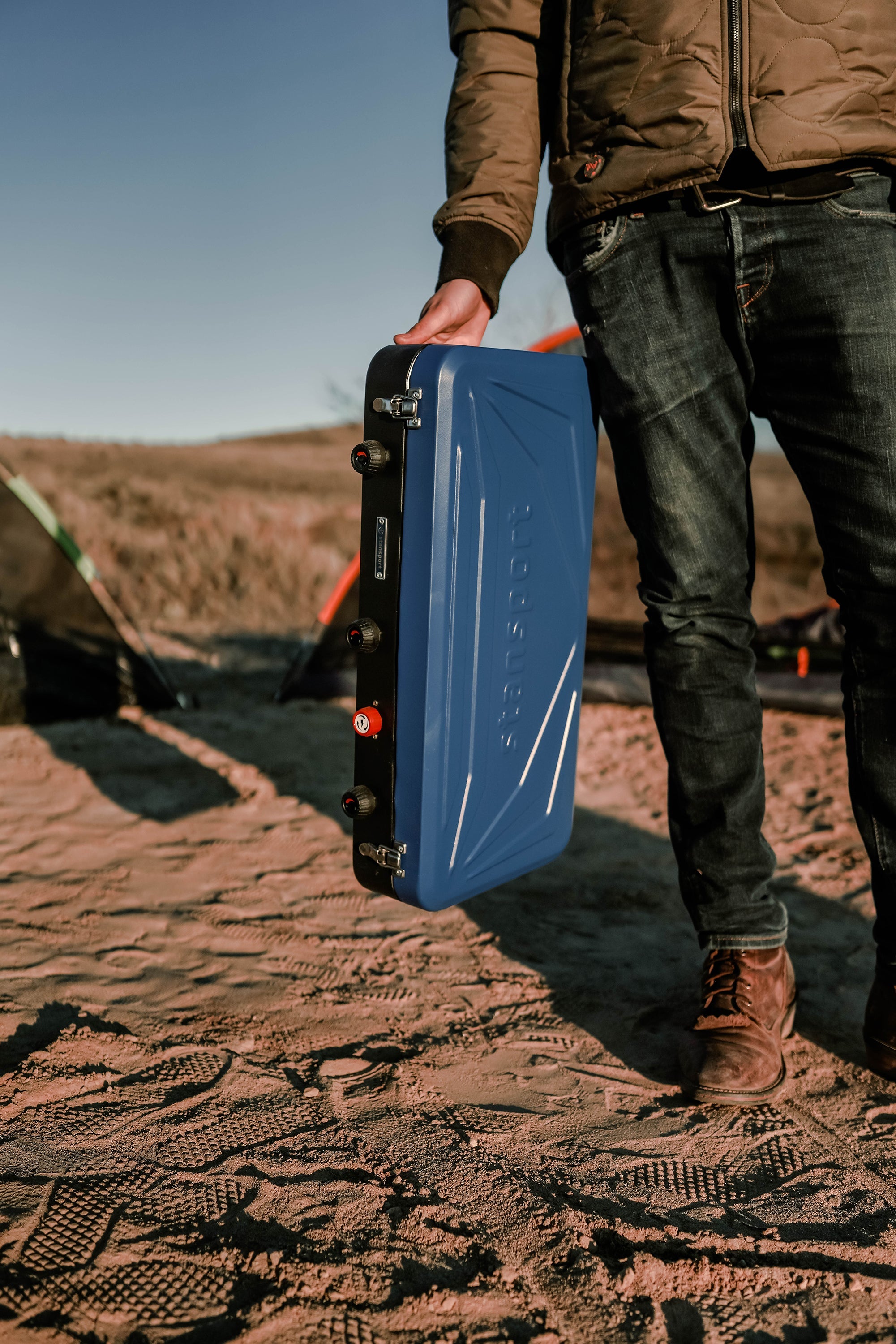 Propane Stove - 2 - 25 K And 1-10 K Burners - Blue