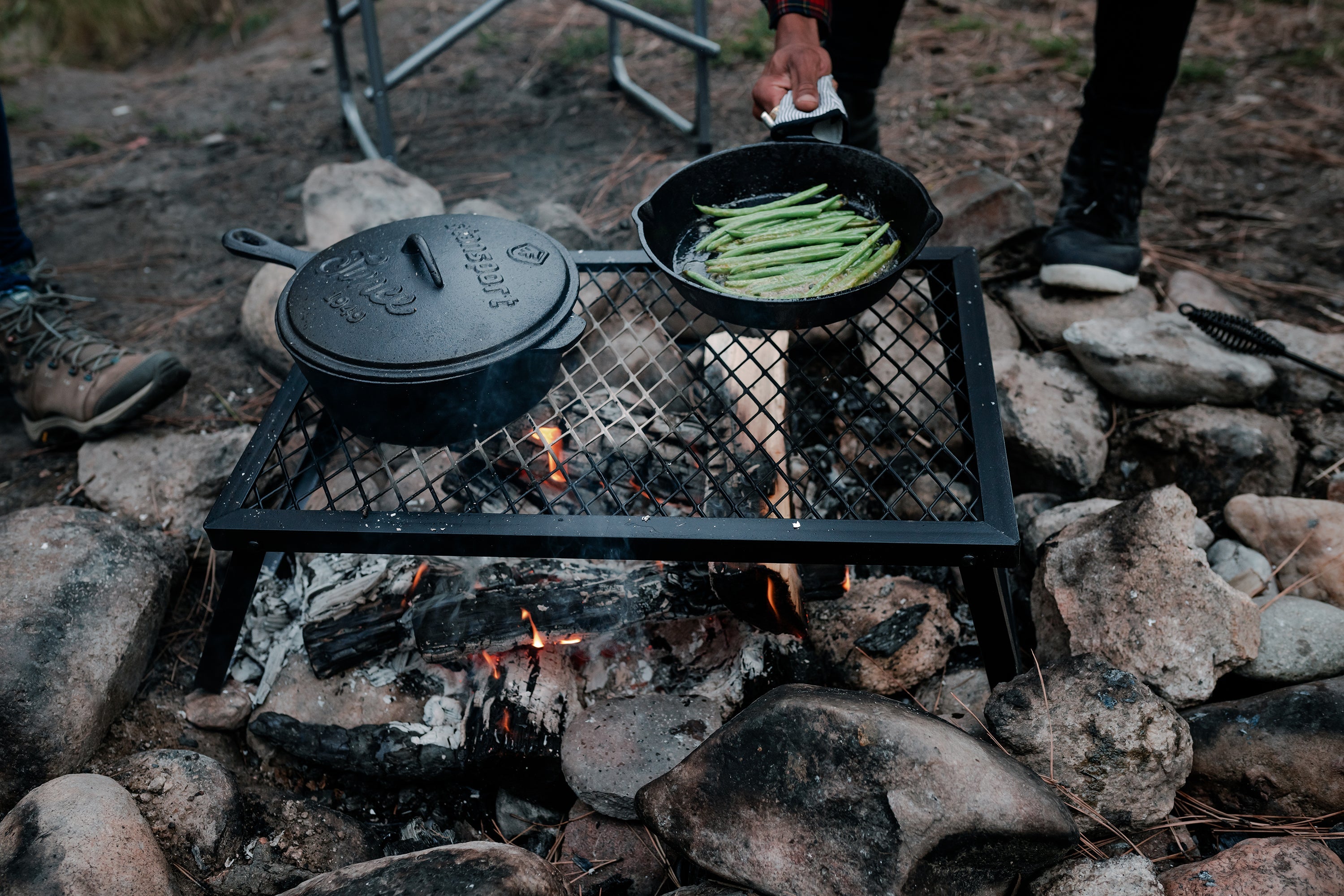 Heavy Duty Steel Camp Grill - 24 In X 16 In