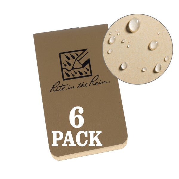 Stapled Notebook - Field Flex - Blank - Tan - 6 Pack