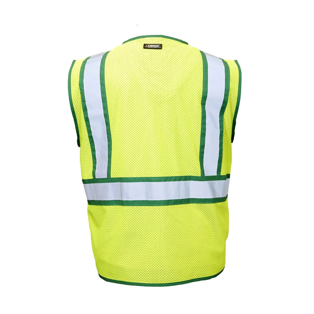Kisigo-REFLECTIVE COLOR CONTRAST VEST Green/Lime