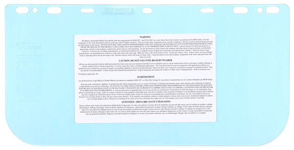 MCR Safety 8X16" .040  Visor Pc CSA