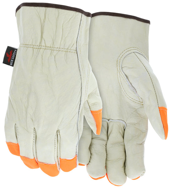 MCR Safety Ind Grd Grain Key Thb HiViz Org Fngr Tip