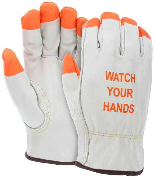 MCR Safety Eco Grd Drvr Key Thb HiViz Org FT/logo