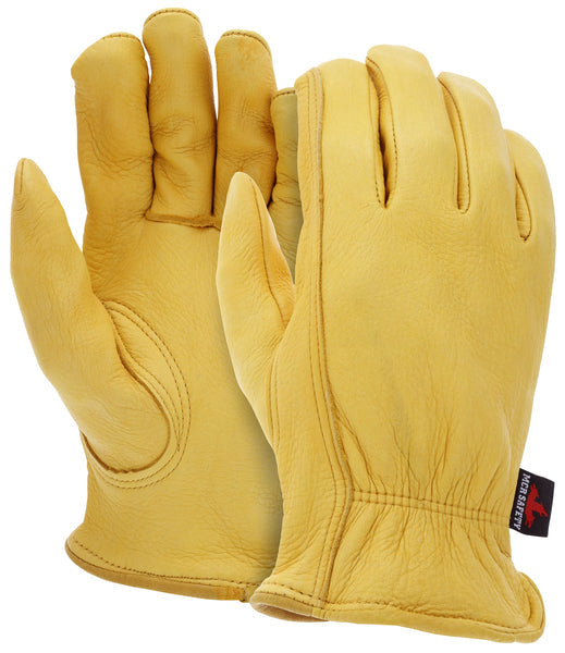 Leather Driver Work Gloves Select Grade Deer Grain Leather Keystone Thumb- Dozen