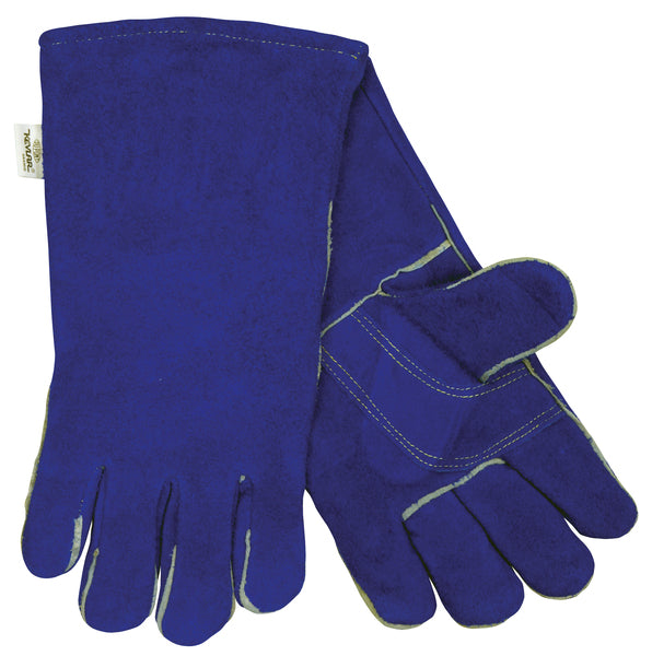 MCR Safety Blue Reg Shldr Weldr w/Dbl Palm Pad