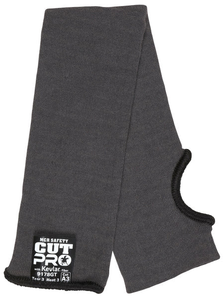 MCR Safety Reg Gray Kevlar 18" Sleeve, Thumb Slot