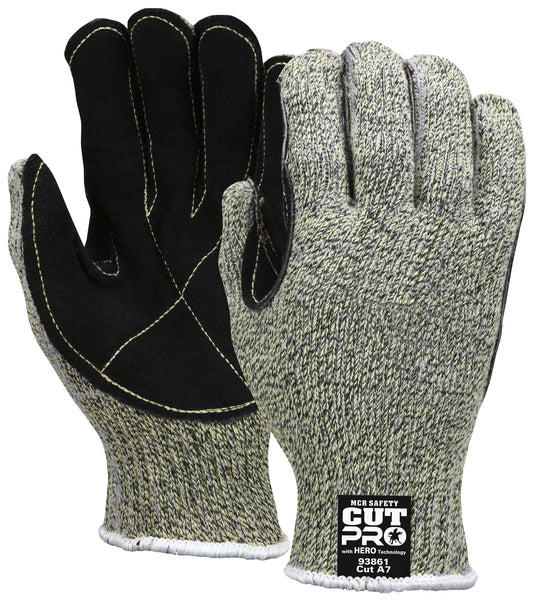 MCR Safety Memphis HERO 7GA Kev/Steel w/lea palm