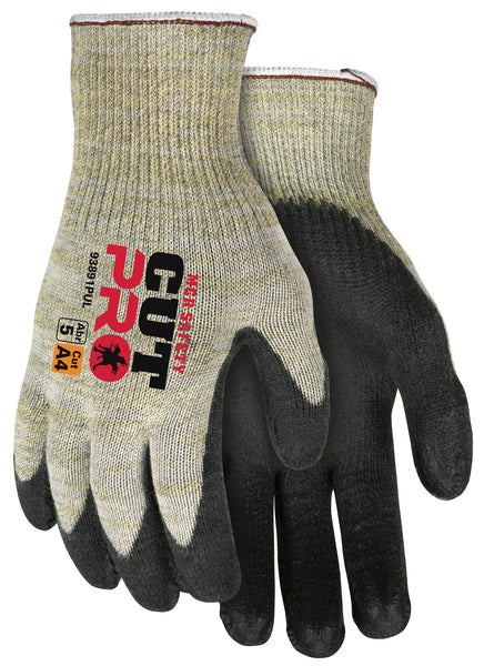 MCR Safety Yellow 10 Ga Plaited Shell Black PU Palm