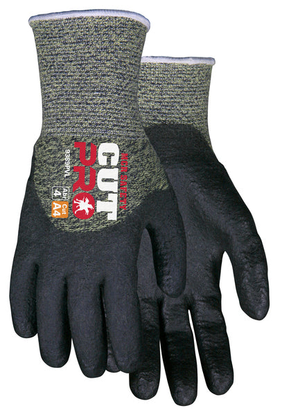 MCR Safety Kevlar/Stainless Steel Black 3/4 PVC Dip