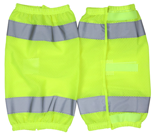 MCR Safety CLASS E GAITERS, FL Lime, Mesh