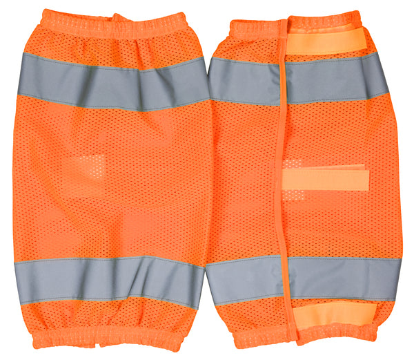 MCR Safety CLASS E GAITERS, FL Orange, Mesh