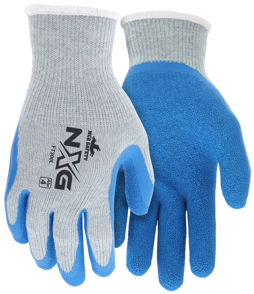 MCR Safety NXG 10 Gauge Grayshell Blue Latex