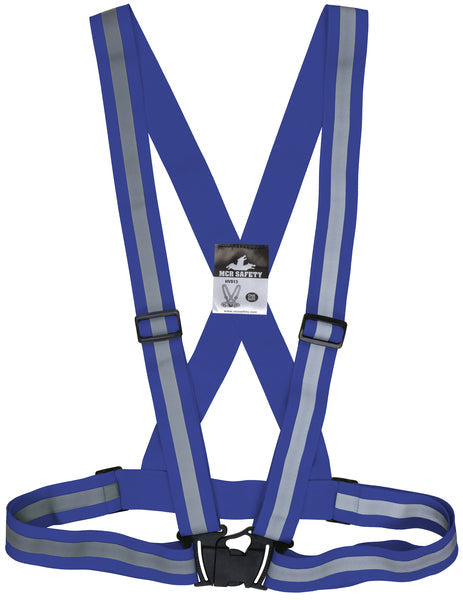 MCR Safety Hi Vis Blue Elastic Suspenders