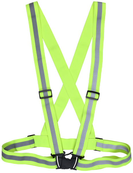MCR Safety Hi Vis Lime Elastic Suspenders