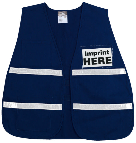 MCR Safety Incident Vest, Blue, White Reflective