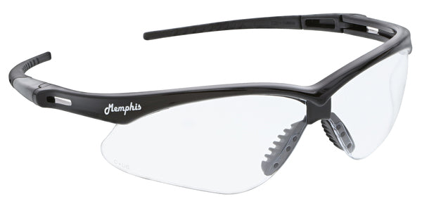 MCR Safety Memphis MP1 Black Frame, Clear