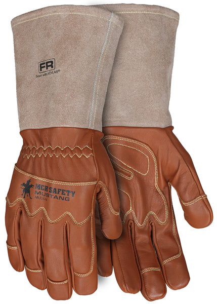 MCR Safety Grain Goat Dbl Palm unlined 5" Bell Cuff