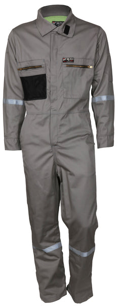 MCR Safety Summit Breeze Cverall 7.0 oz Cotton Gray
