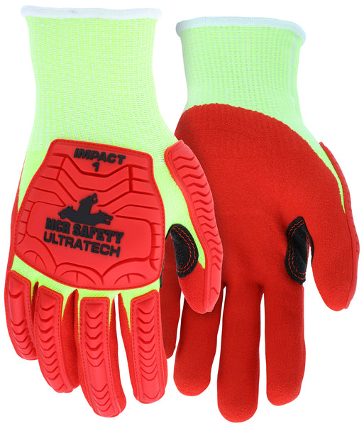 MCR Safety UltraTech Stitched A4, Hivis Red SFN
