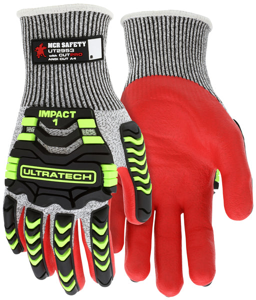 MCR Safety UltraTech CutPro A4, Red Nitrile Padded