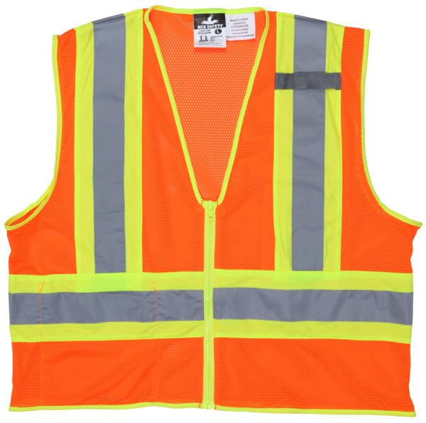 MCR Safety Mesh Safety Vest, LF, 4 1/2" Ref X4