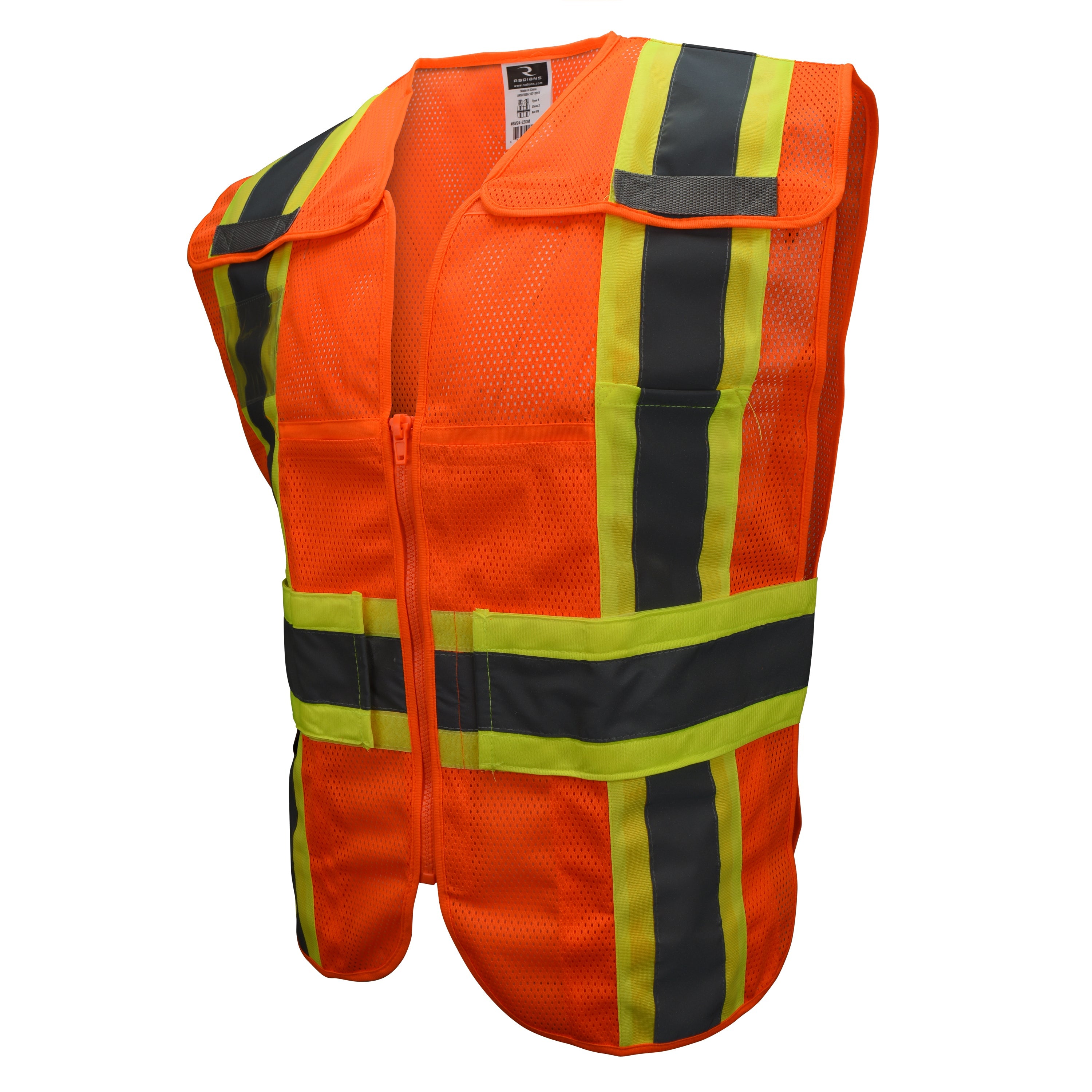 Radians SV24-2 Type R Class 2 Breakaway Expandable Two Tone Mesh Safety Vest