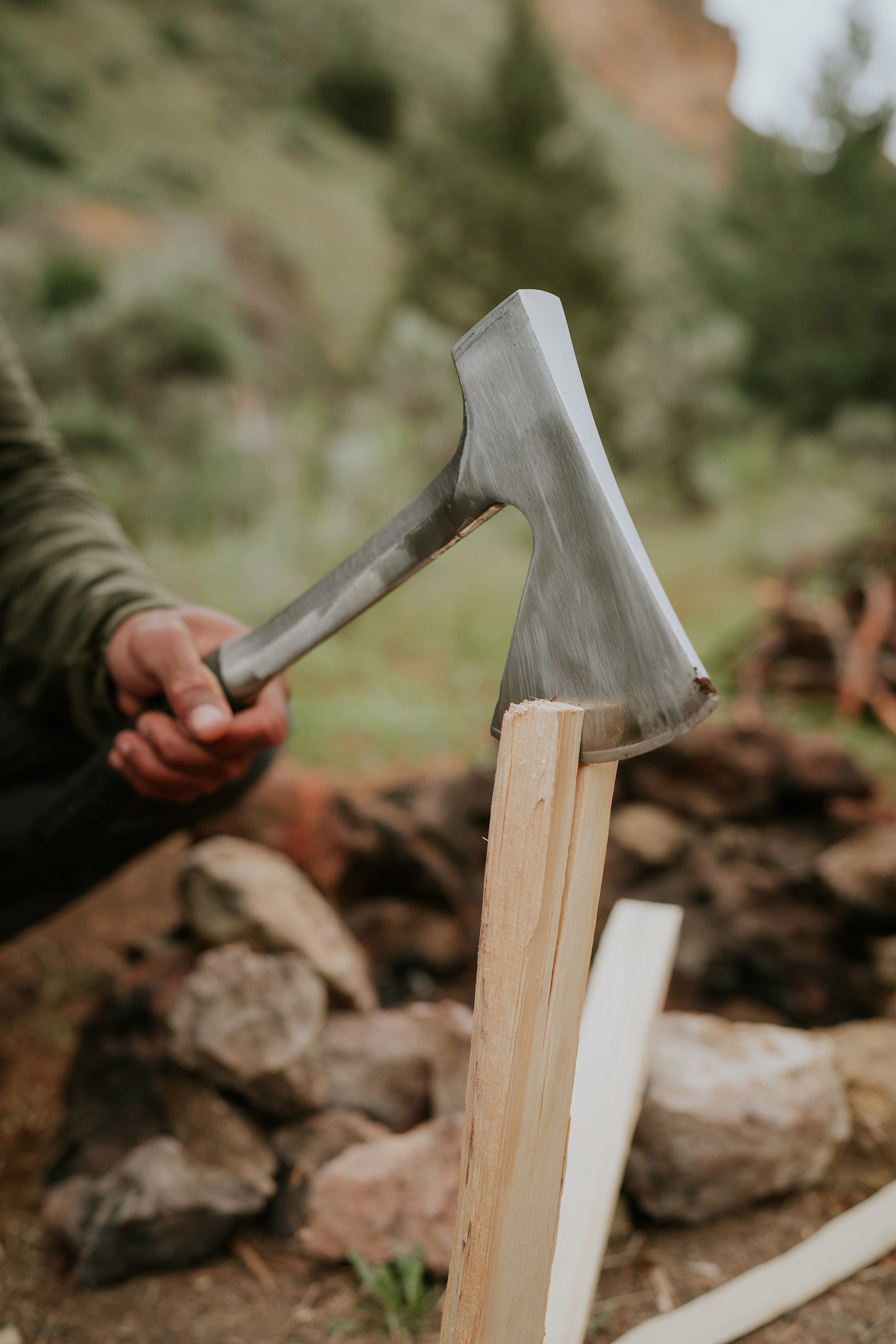 Forged Steel Axe - Rubber Handle - 15 Inch