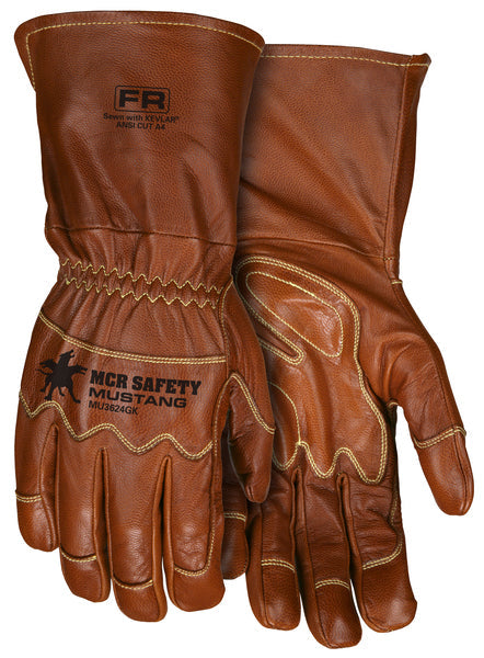 MCR Safety Grain Goat Dbl Plm Kevlar Long Cuff Drvr