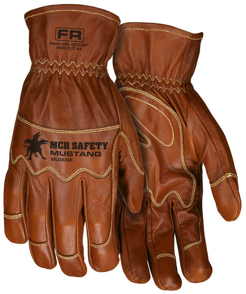 MCR Safety Grain Goat Dbl Palm Kevlar lined Driver
