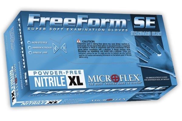 Microflex - FreeForm SE Powder-Free Nitrile Disposable Gloves - Box