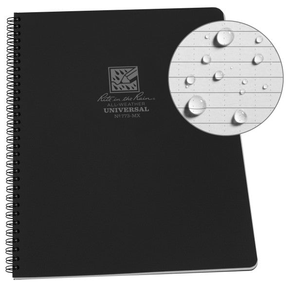 Maxi-Spiral Notebook - Side Universal - Black