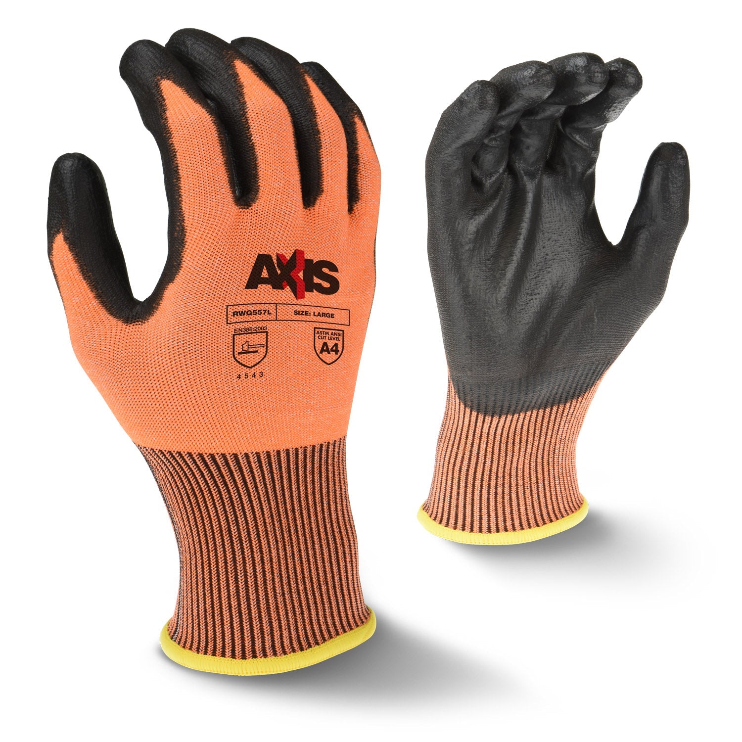 Radians RWG557 AXIS™ Cut Protection Level A4 High Tenacity Nylon Glove -