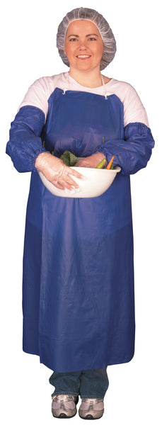 MCR Safety 8 mil, Blue, Vinyl Apron, Raw Edge, 35 X
