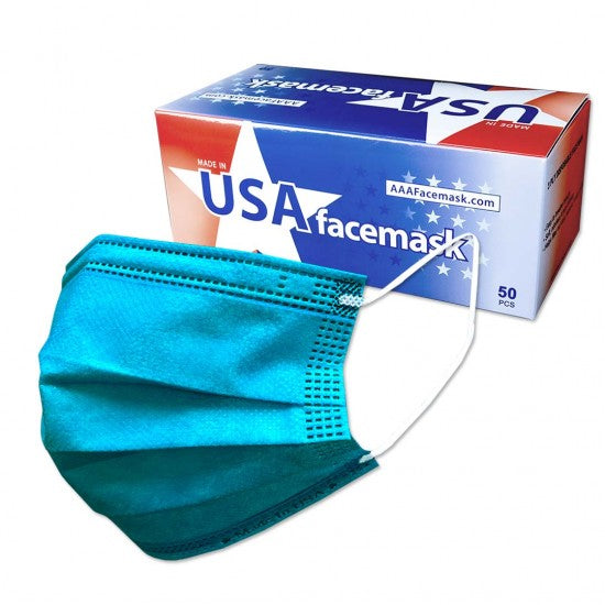 3 Layered Face Mask - 50 Masks - MADE IN THE USA