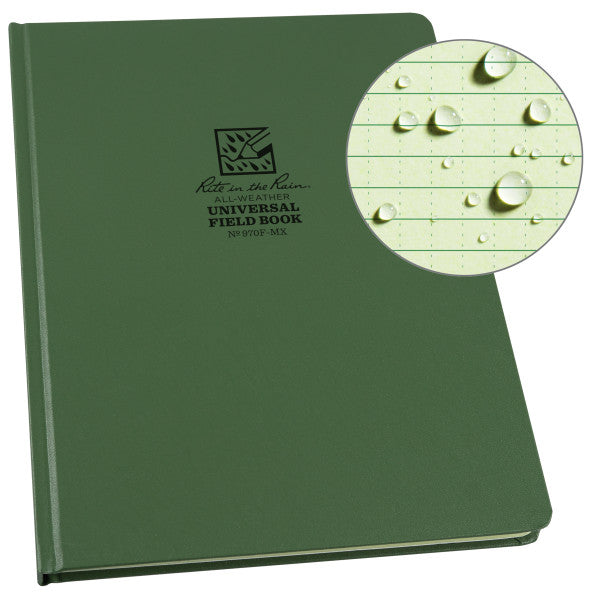 8.5 X 11 Bound Book - Fabrikoid Cover - Universal - Green