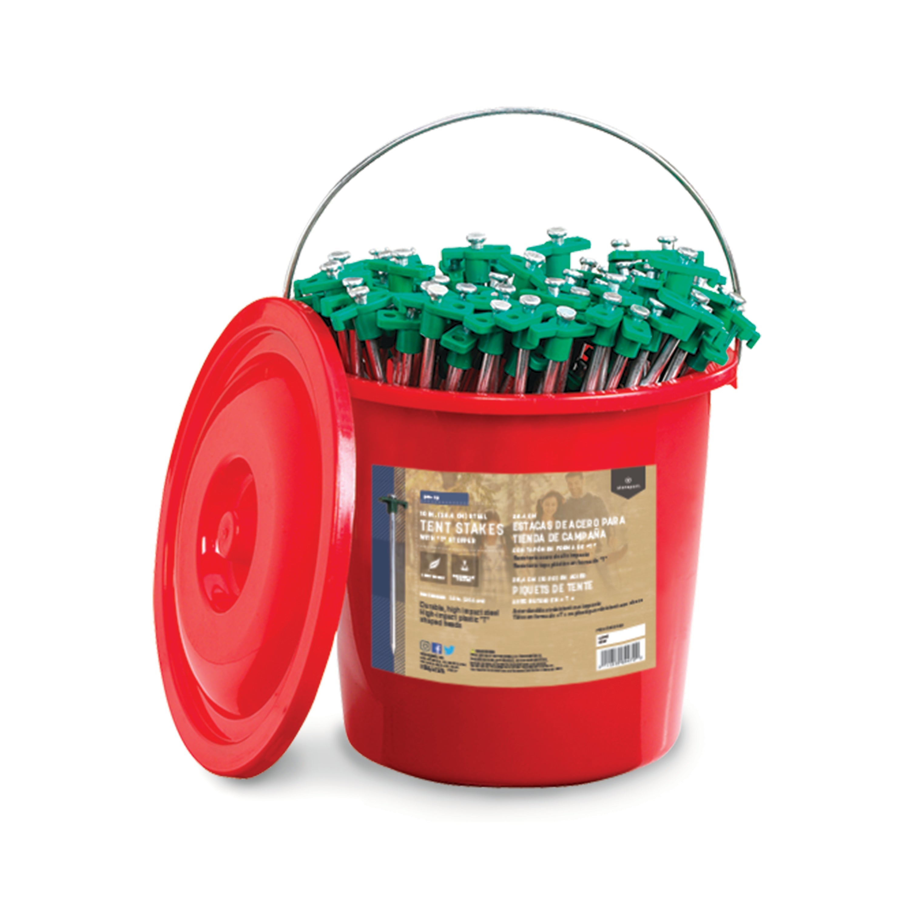 T-Top Nail Stake-Bucket Pack - 100 Min - Steel