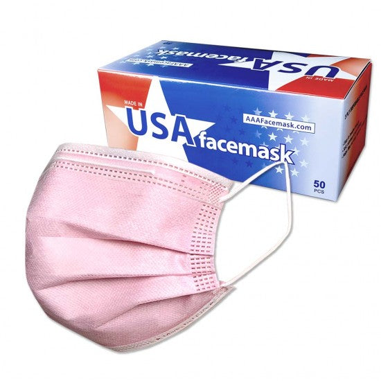 3 Layered Face Mask - 50 Masks - MADE IN THE USA