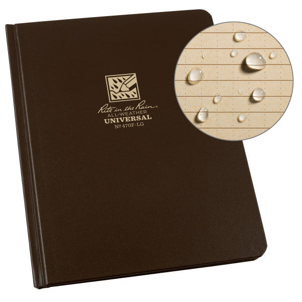6 X 8 Bound Book - Fabrikoid Cover - Universal - Brown