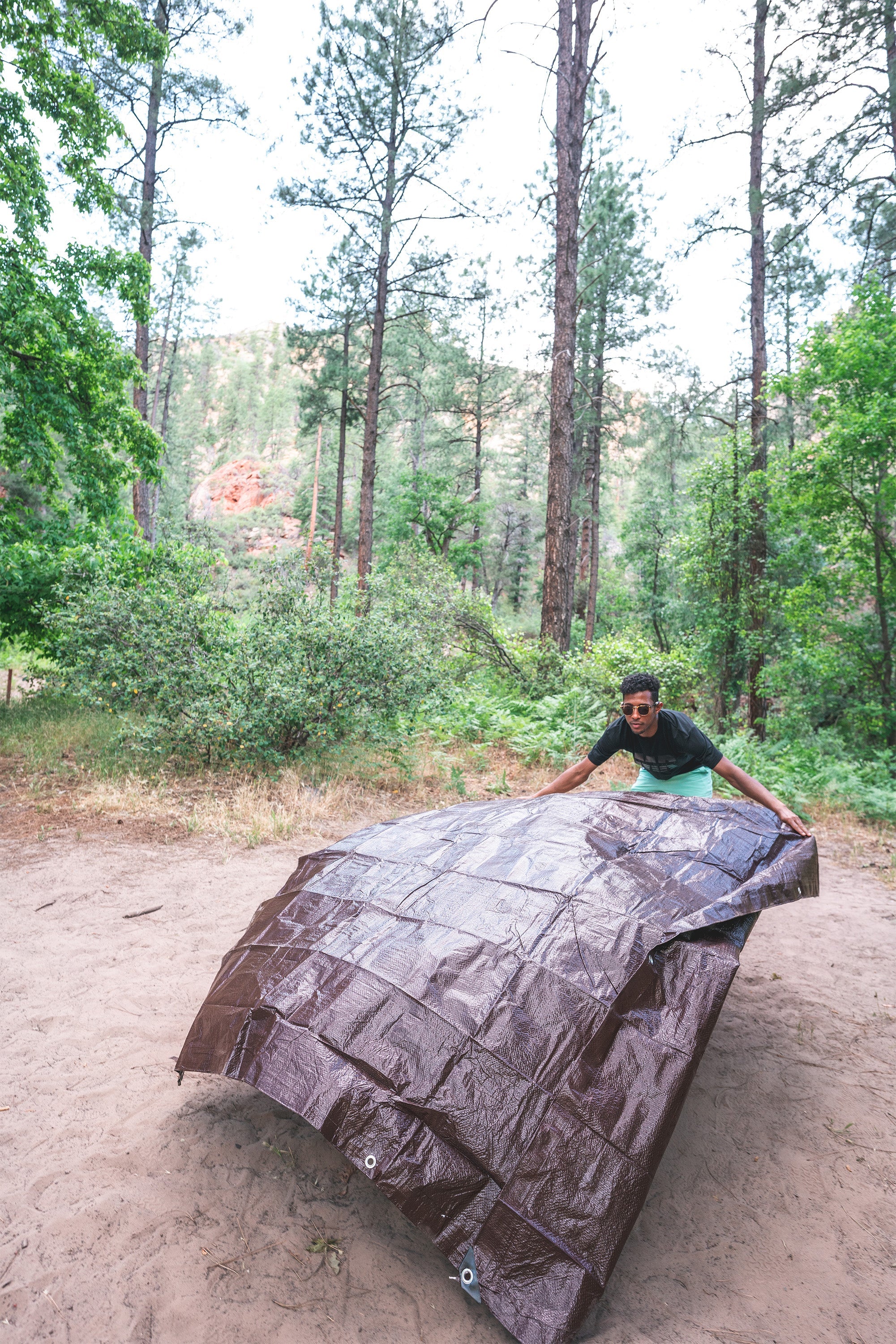 Rip Stop Tarp - 8 Ft X 10 Ft - Brown - Standard Duty