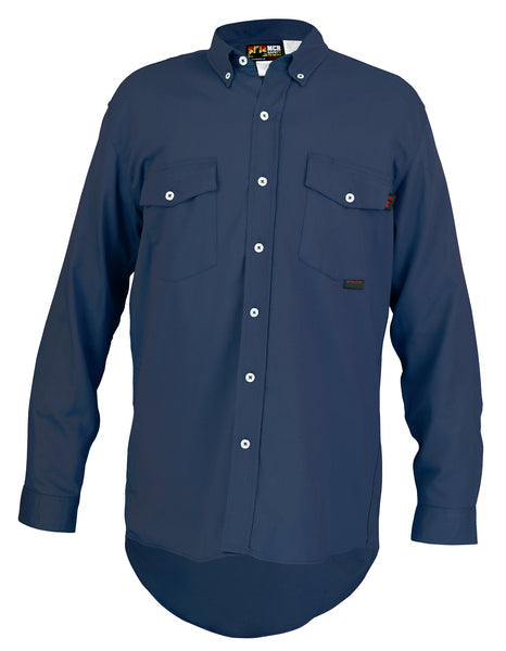 MCR Safety FR Long Sleeve Work Shirt Navy M