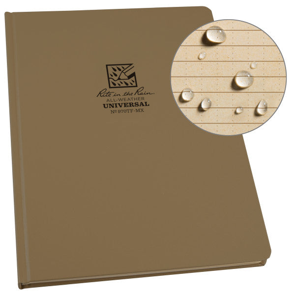 8.5 X 11 Bound Book - Fabrikoid Cover - Universal - Tan