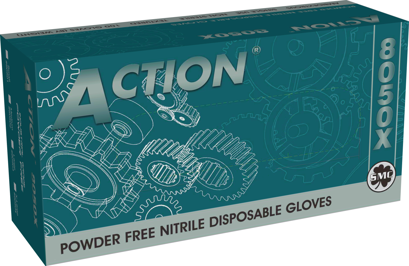 Shamrock 6 mil blue nitrile gloves