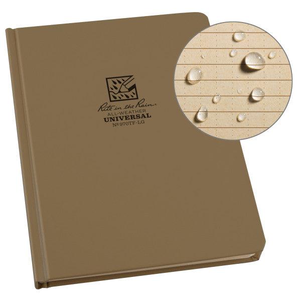 6 X 8 Bound Book - Fabrikoid Cover - Universal - Tan