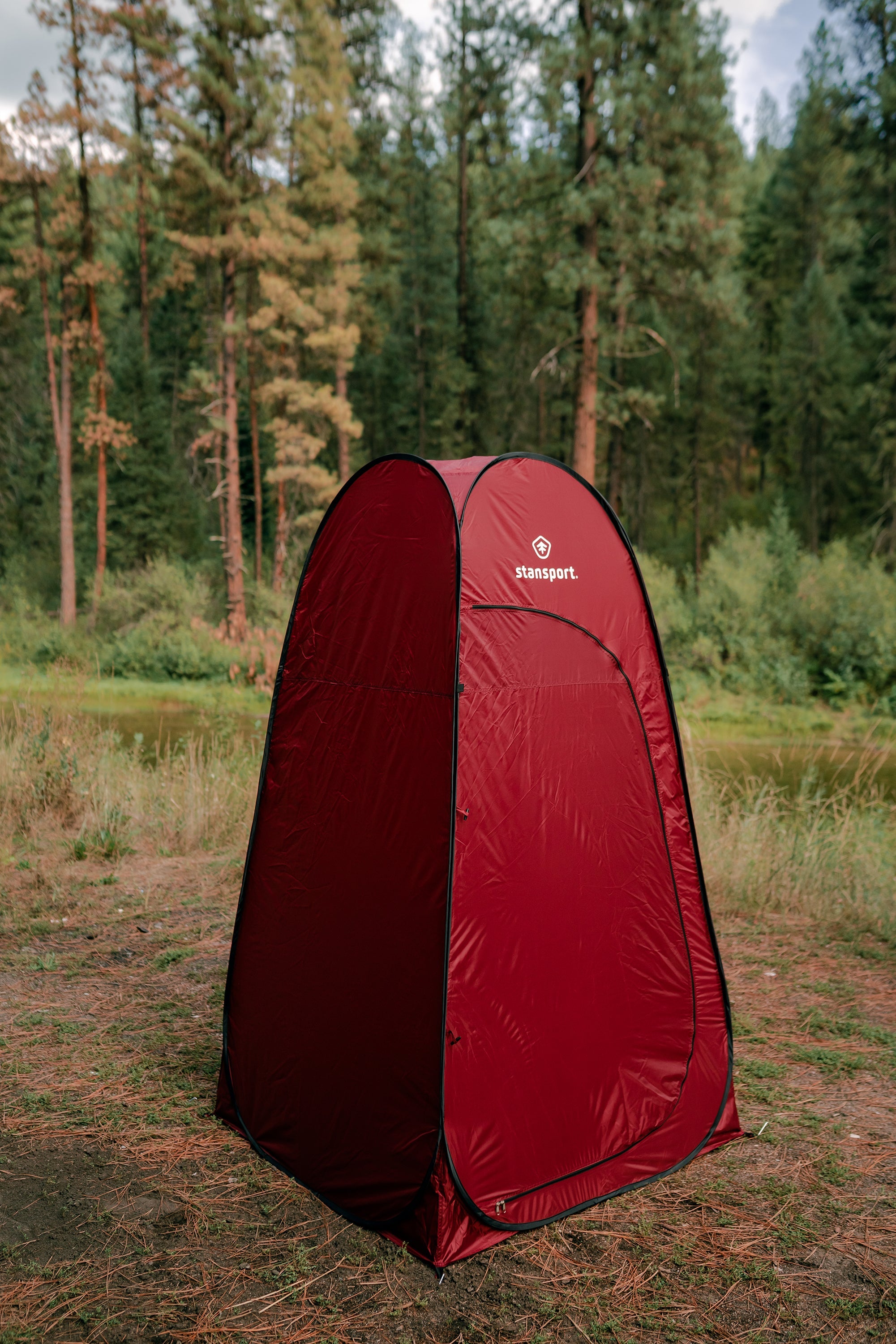 Pop-Up Privacy Shelter - 48 In X 48 In X 84 In - Red