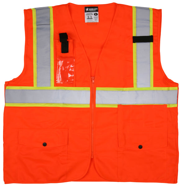 MCR Safety Class 2, Surveyor, FL Oran,Silv/Lime X3