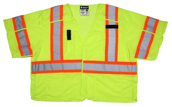 MCR Safety Class3, Surveyor, Lime,Silv/Orange X4