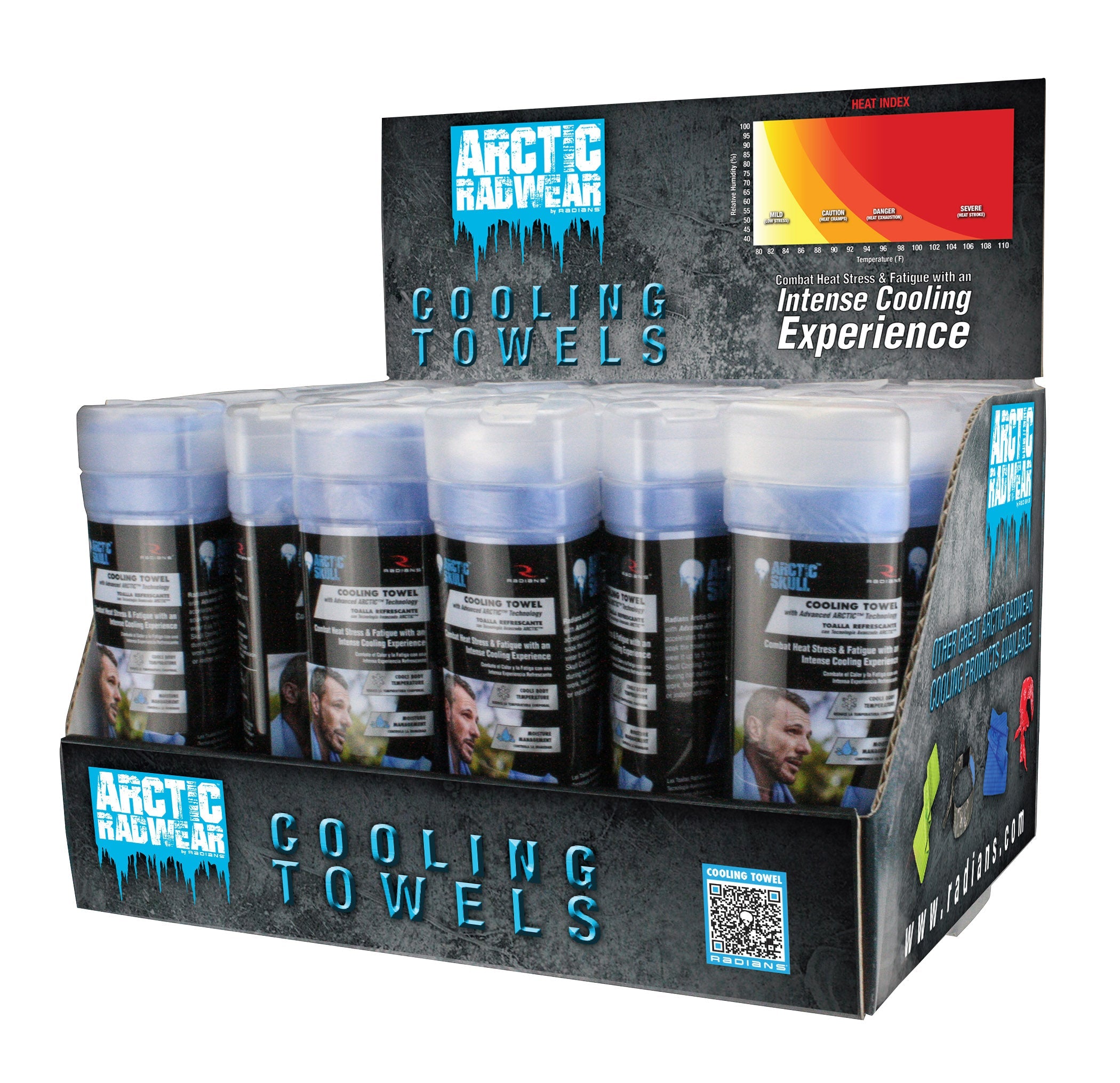 Radians Arctic Radwear® Cooling Towel Counter Display