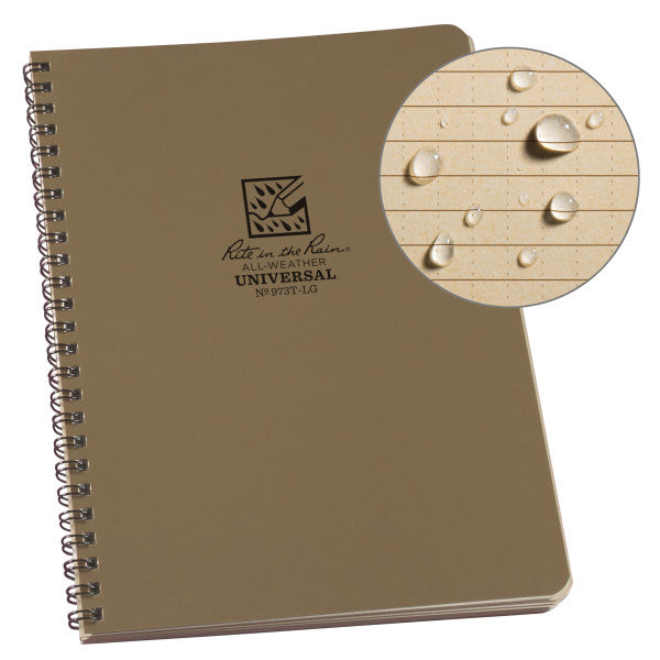 Lg Spiral Notebook - Universal - Tan