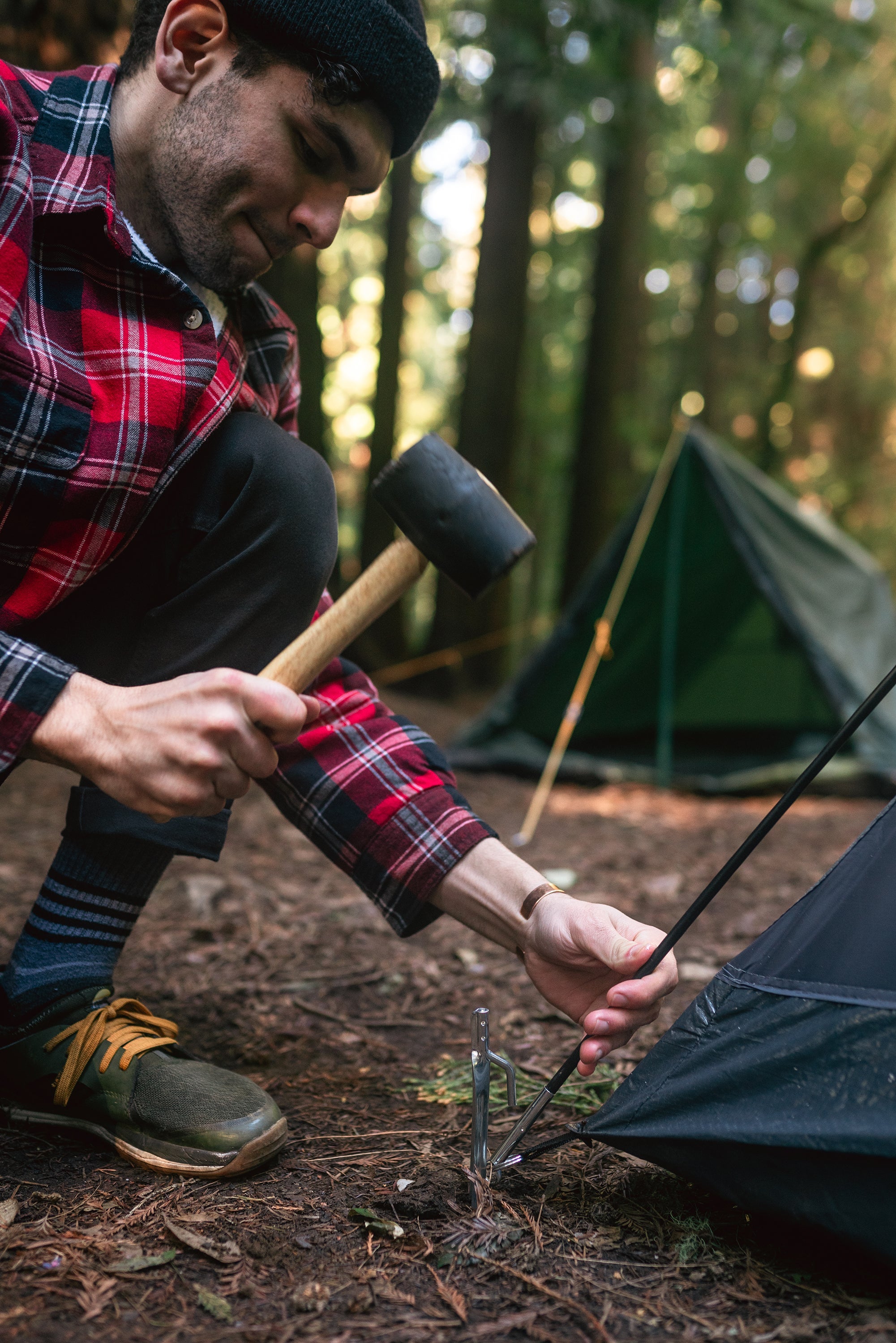 Tent Stakes - 12 Inch Steel - 4 Pack